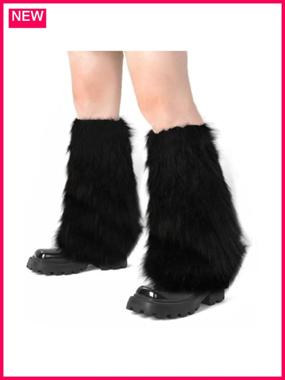 Faux Fur Fuzzy Leg Warmers Furry Boot Covers for Women Plus Size